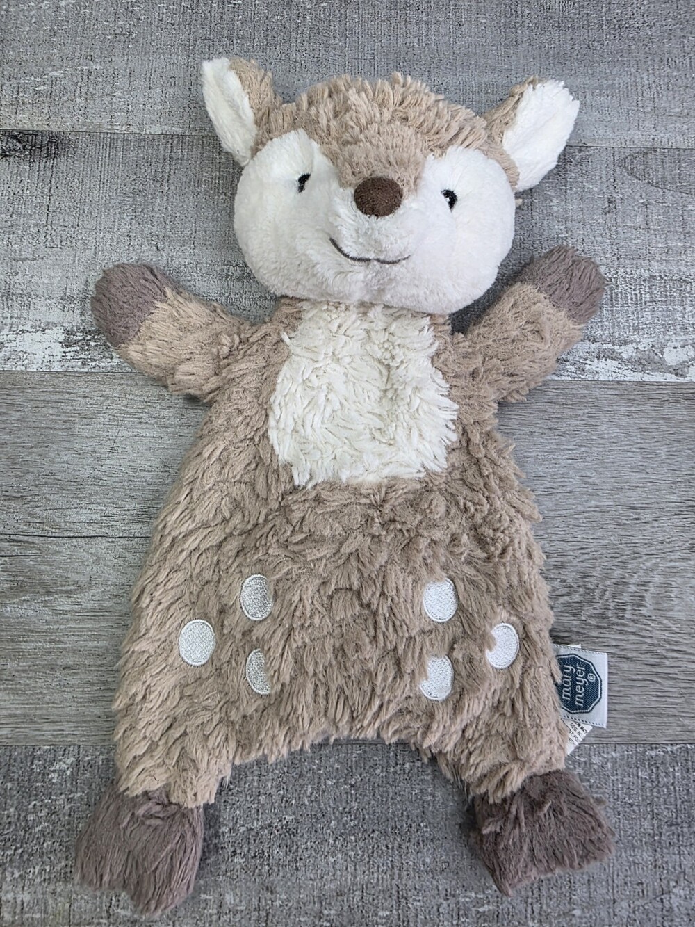 Mary Meyer 12" Baby Deer Spotted Fawn Lovey Security Blanket Toy Plush bin5